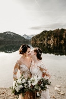 These Snowboarding Brides Planned a Destination Wedding in Germany