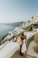 This Santorini Elopement at Vallais Villa is a Mediterranean Boho Dream