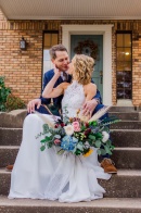 Beautifully Blue Backyard Winter Wedding