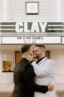 Beautiful Black and White Art Deco Clay Theater Wedding